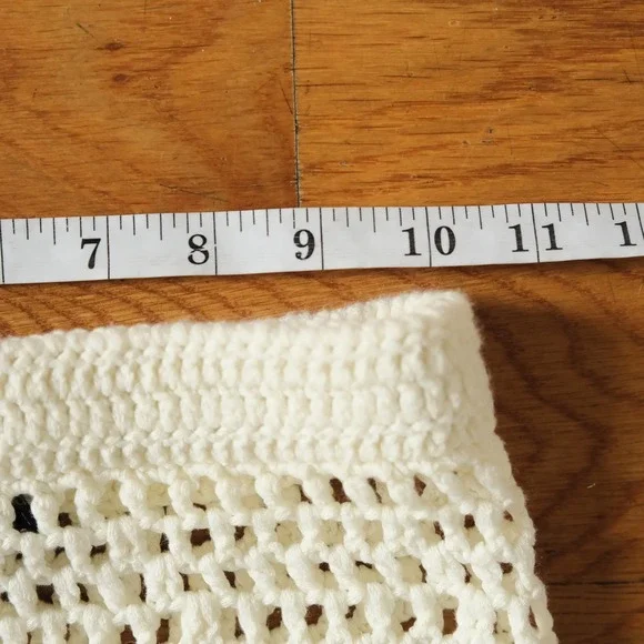 Boohoo Crochet Mini Skirt Women White Fringe Festival Boho XS Beach Coverup - Picture 4 of 7